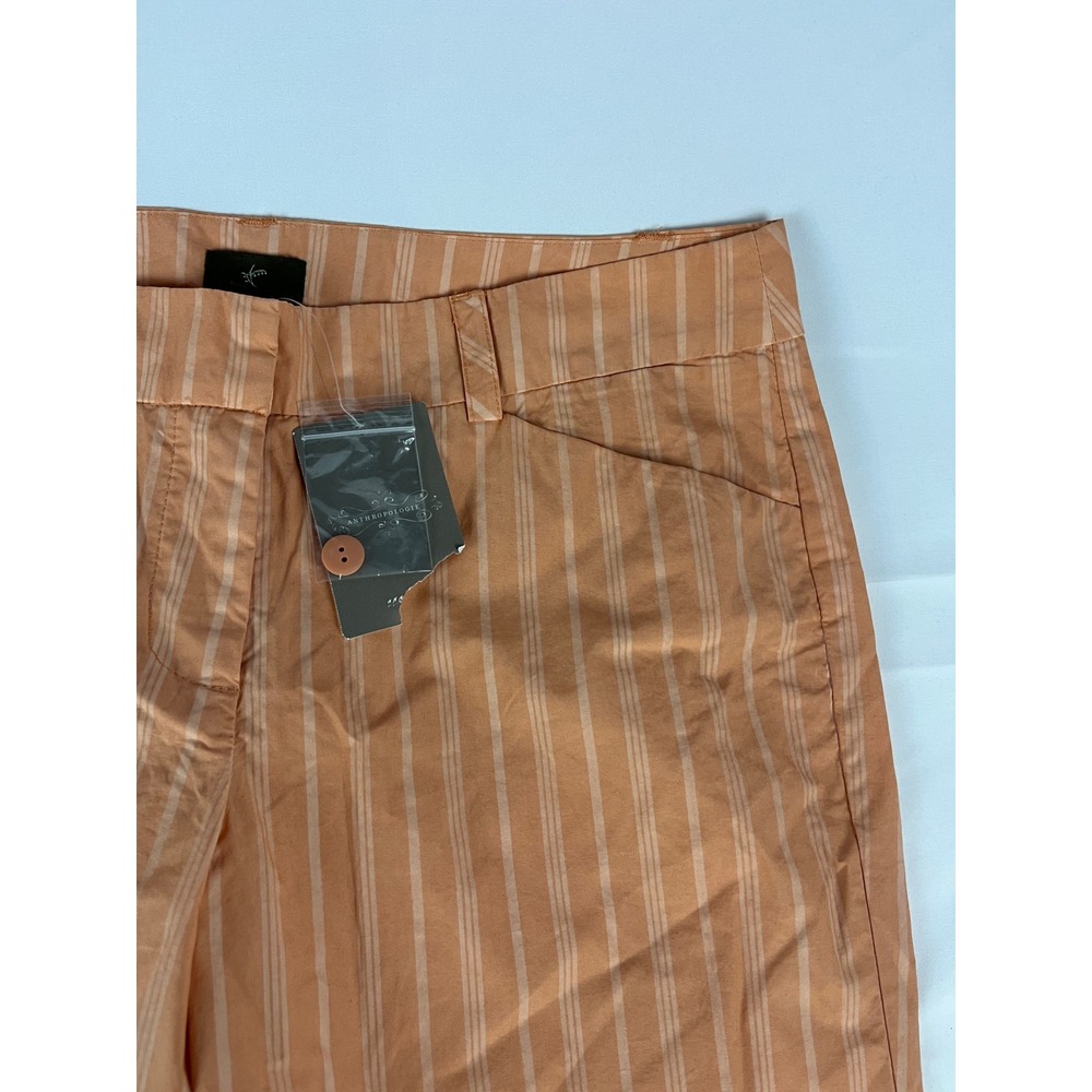 INC International Concepts Striped Cropped Wide Leg‎ Pants Peach Size 6